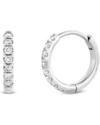 Dinny Hall - Small Lab-Grown Diamond Huggie Hoops - Lyst