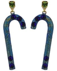 Vickisarge - Spearmint Candy Cane Earrings - Lyst
