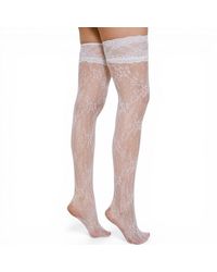 HIGH HEEL JUNGLE by KATHRYN EISMAN - Lace Thigh High Socks - Lyst