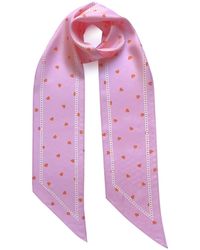 INGMARSON - Tiny Hearts Silk Neck Scarf Long - Lyst