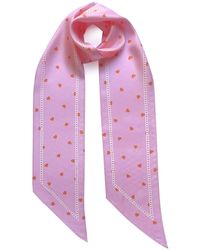 INGMARSON - Tiny Hearts Silk Neck Scarf Long - Lyst