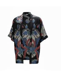 ORIGIN OF HEARTS - Akari Lightweight Satin Kimono Shirt - Lyst