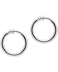 Emma Holland Jewellery - Platinum Hoop Clip On Earrings - Lyst