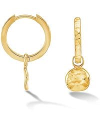 Dower & Hall - Hammered Disc Nomad Hoops - Lyst
