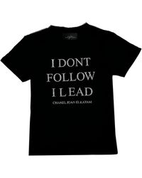 Chanel Joan Elkayam - I Don'T Follow I Lead Glitter T-Shirt - Lyst