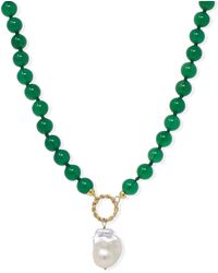 Vintouch Italy - Luccichio Quartz Necklace With A Pearl - Lyst