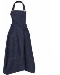 Metamorph - Avant-Garde Denim Pinafore Dress - Lyst