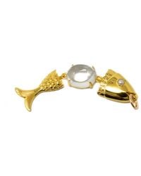 NASI SILVER - Swimming Fish Neshama Pendant- Topaz - Lyst