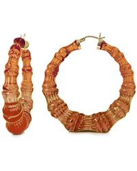 Gold & Honey - Neutrals Rum And Coke Bamboo Hoop Earrings - Lyst