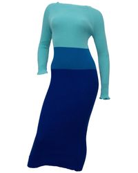 Suel knitwear - Pear-Shaped Dress Long Royal - Lyst