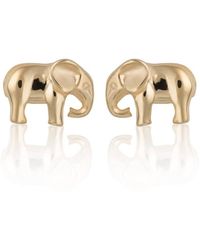 Lily Charmed - Plated Elephant Stud Earrings - Lyst
