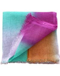 Heritagemoda - Tie-Dye Linen Scarf – Handmade Summer Wrap Accessory - Lyst