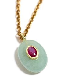 Kybele Studio - Solena Aventurine Oval Pendant Necklace - Lyst