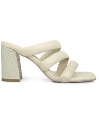 Rag & Co - Kywe Off Textured Heel Chunky Strap Sandals - Lyst