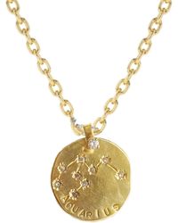 Lily Flo Jewellery - Aquarius Diamond Medallion - Lyst