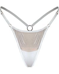 MONIQUE MORIN LINGERIE - Ether Micro-G Thong Crystal - Lyst