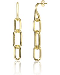 Genevive Jewelry - Rachel Glauber Colored Chain Drop Earrings - Lyst