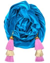 Julia Clancey - Azure Lilac Swinglette Velour Turban - Lyst
