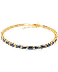 Belinda Jewelz - Bianca Baguette Sapphire Tennis Bracelet - Lyst