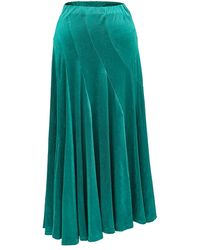 Smart and Joy - Very Flared Long Velvet Skirt - Lyst