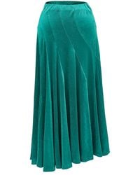 Smart and Joy - Very Flared Long Velvet Skirt - Lyst