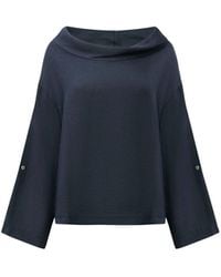 James Lakeland - Cowl Neck Linen Top - Lyst