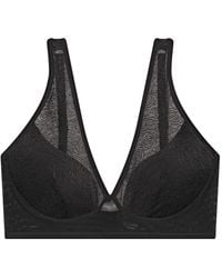 Verdant Intimates - Rose Lace Plunge Molded Bra - Lyst