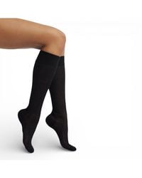 HIGH HEEL JUNGLE by KATHRYN EISMAN - Everything's Fine Semi-Sheer Rib Knee Socks - Lyst