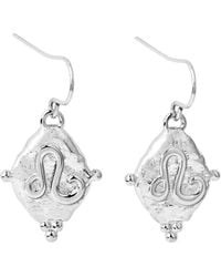Seven Saints - Leo Vintage-Style Dangle Earrings, Rhodium Plated - Lyst