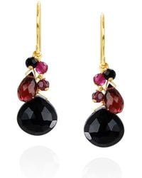 MOUNIR LONDON - Onyx Cluster Drop Earrings - Lyst