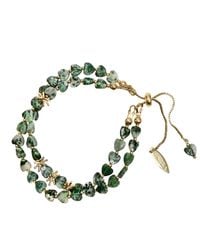 Farra - Dot Agate Double Layers Adjustable Bracelet - Lyst