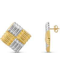 SHYMI - Textured Square Statement Earrings - Lyst
