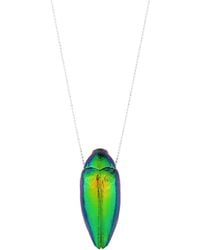 Oana Savu - Sterling Necklace Real Beetle Insect Pendant - Lyst