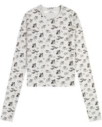 Cloud Haven - Long Sleeve Smiling Bulldog Printed Tee - Lyst