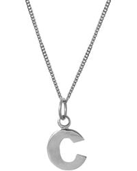 Edge Only - Letter Pendant C Initial Necklace Sterling - Lyst