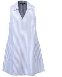 Smart and Joy - Striped Trapeze Minimalist Mini Dress - Lyst