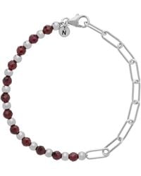 Nellou Jewellery - Garnet Gem Shine Bracelet Sterling - Lyst