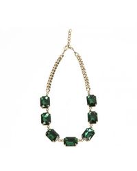 Addicted - Pax Necklace With Emerald Crystals - Lyst