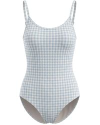 Lime Ricki Swimwear - Sky Gingham Tank One-Piece - Lyst
