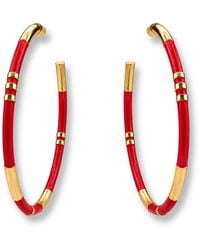 Michael Nash Jewelry - Mallory And Stripe Hoop Earrings - Lyst