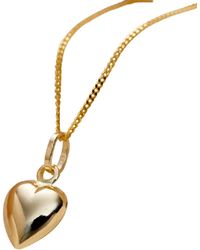 Posh Totty Designs - Gold Heart Charm Necklace - Lyst