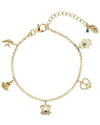 Charlotte's Web Jewellery - Peace, Love And Freedom Vermeil Bracelet - Lyst