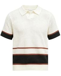 Vayla - Neutrals V-Neck Open Collar Knitted Shirt - Lyst
