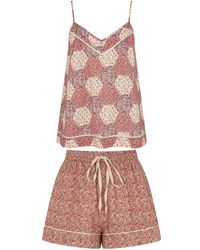 Lily and Lionel - Camilla Cami & Short Pyjama Set Aster Patchwork Pink - Lyst