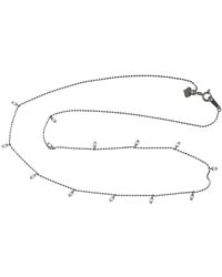 Artisan - Diamond Station Chain Necklace With Pear Drop - Lyst