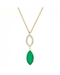 Augustine Jewels - Agate & Diamond Necklace - Lyst