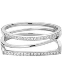 Vanhi - Nola Pavé Triple Band Ring - Lyst