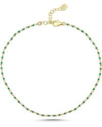 Ecce | Artisan Diamonds - 14K Solid Enamelled Candy Crush Anklet - Lyst