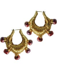 Edgar Navarro Jewelry - Navarro Wrapped Statement Earrings With River Pearls - Lyst