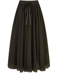 Yumi' - Mesh Heart Print Tulle Skirt - Lyst